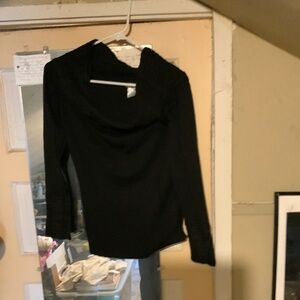 A lightweight cow neck sweater